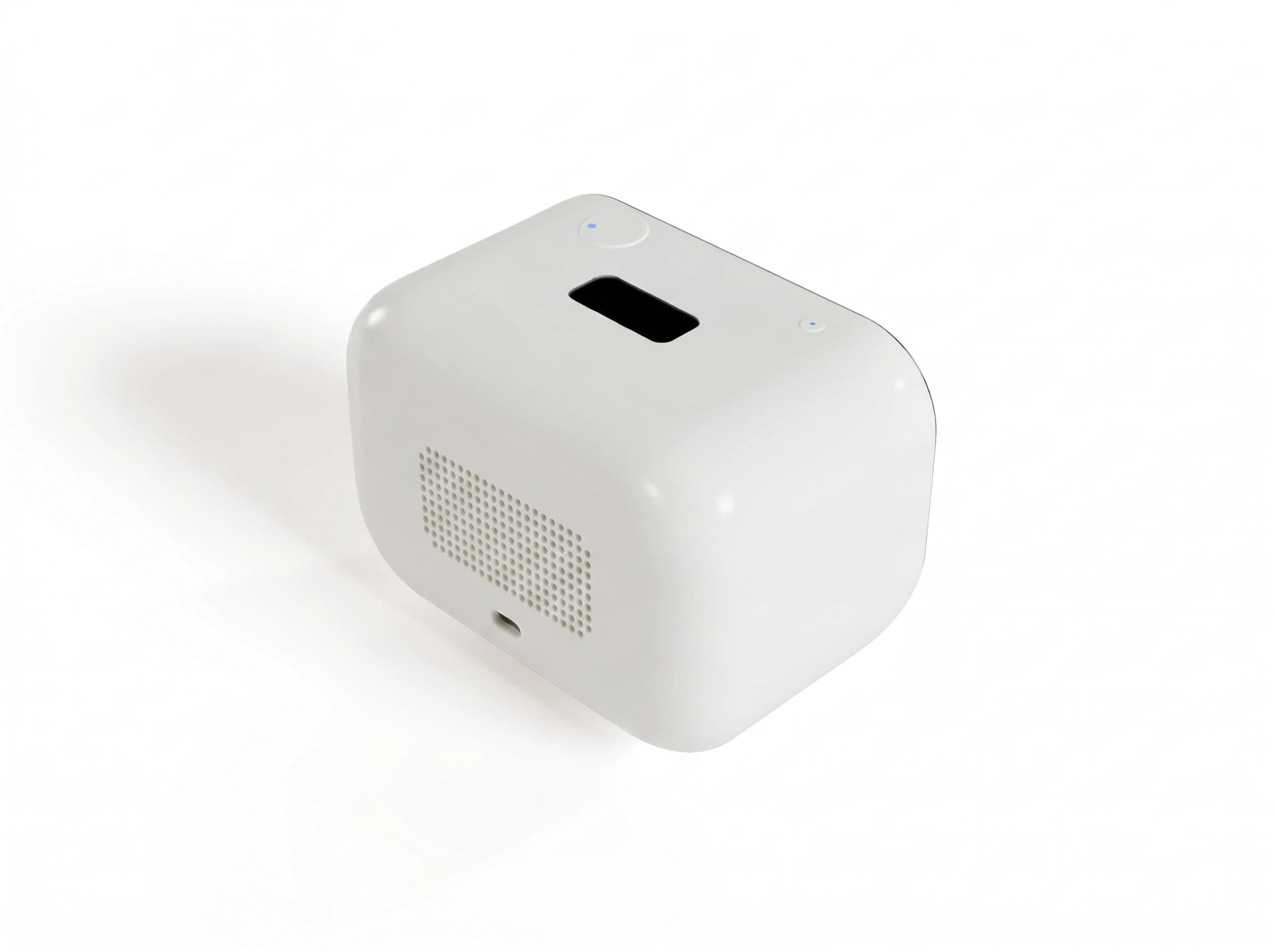 Back diagram of the Rhem home companion robot showing core systems, sensors, and connectivity.