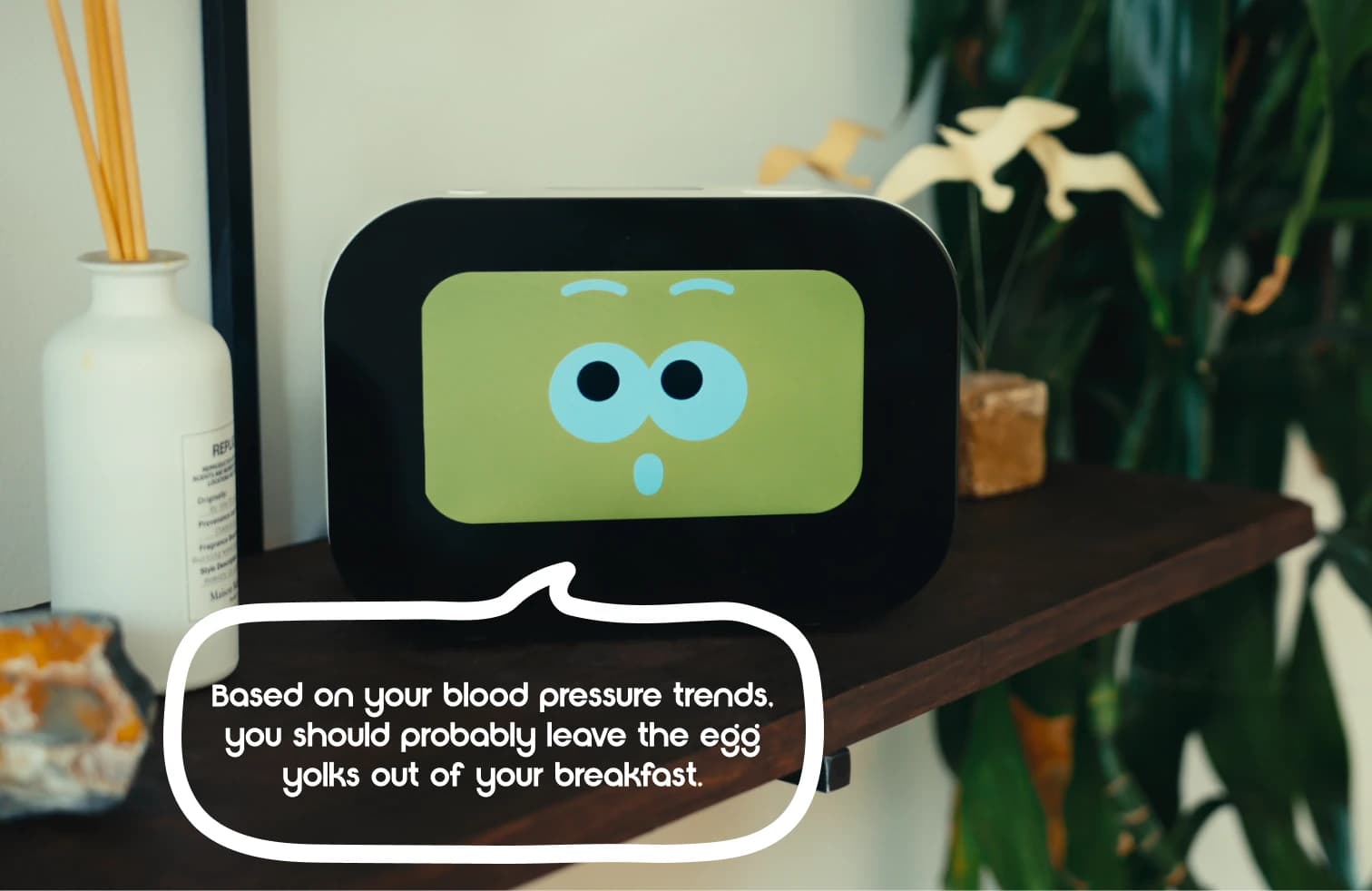 Rhem wellness AI offering personalized health guidance based on blood pressure trends.